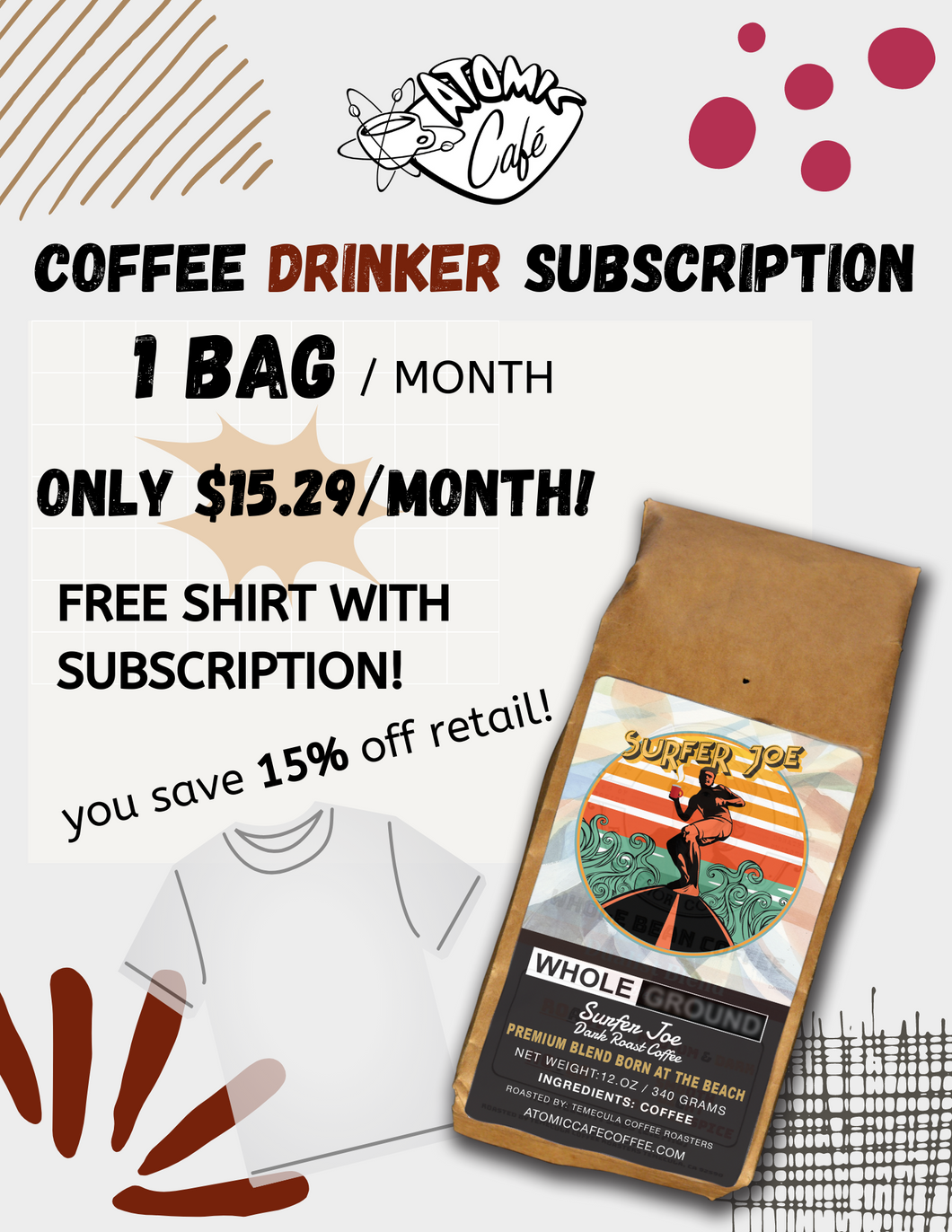 COFFEE DRINKER SUBSCRIPTION - 1 bag / month